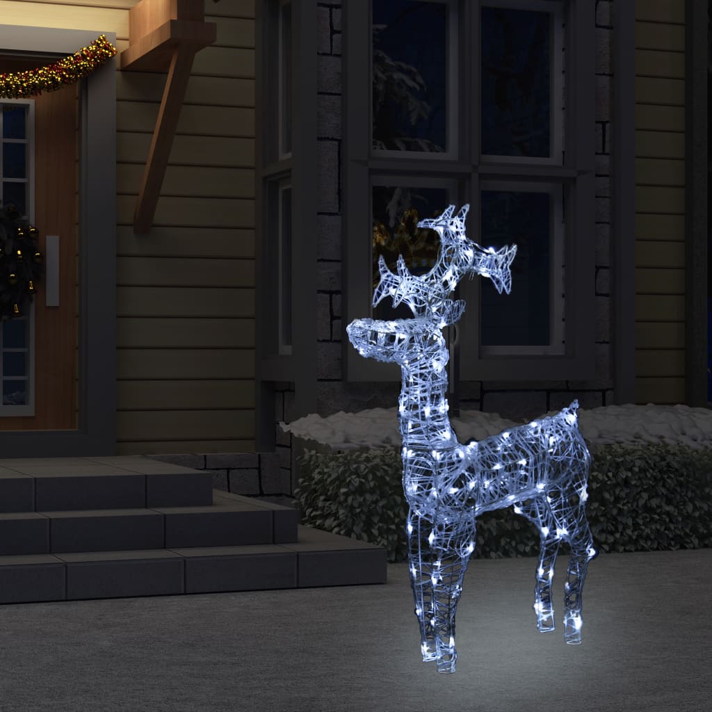 vidaXL Reindeer Christmas Decoration LEDs Pre-Lit Christmas Lighting Acrylic