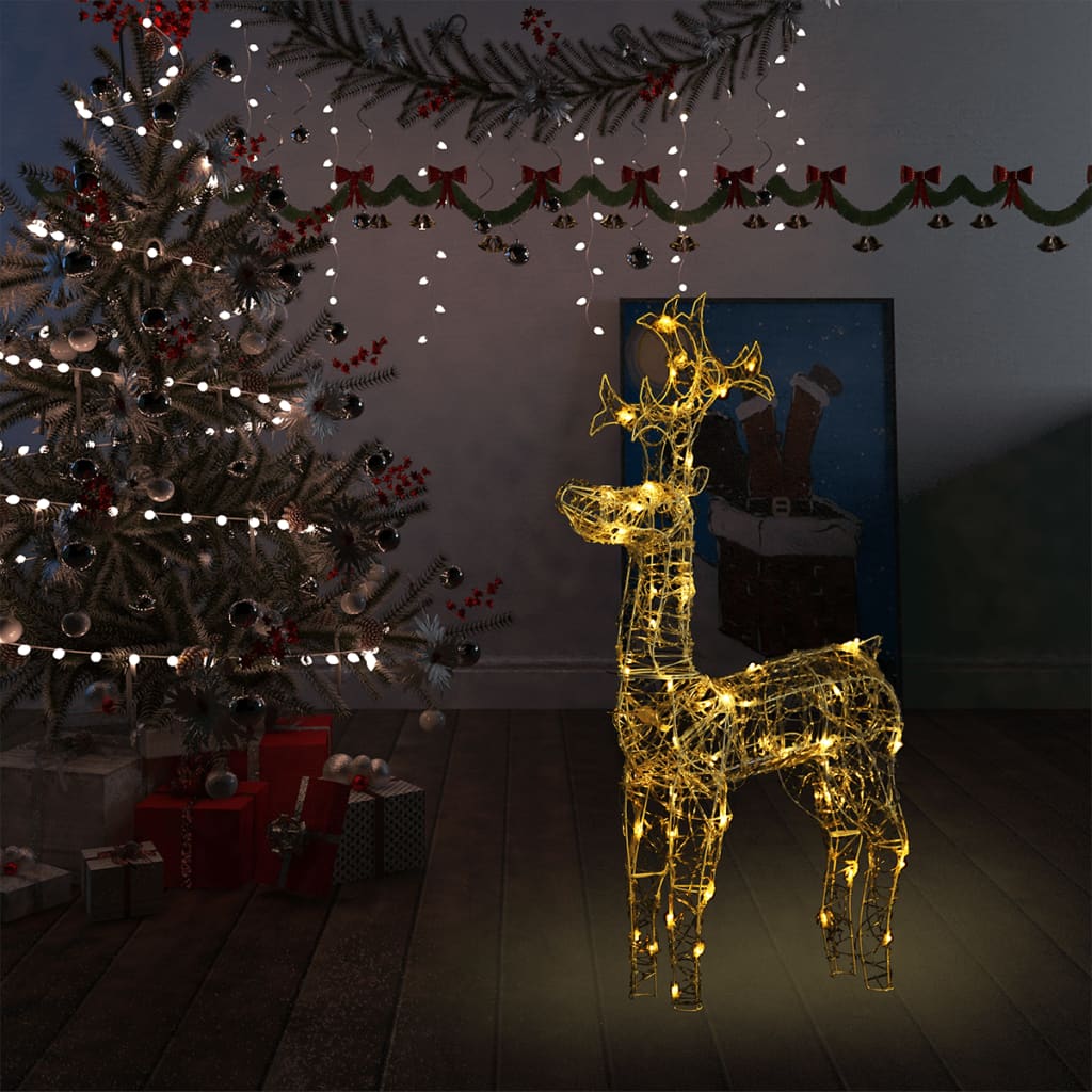 vidaXL Reindeer Christmas Decoration LEDs Pre-Lit Christmas Lighting Acrylic