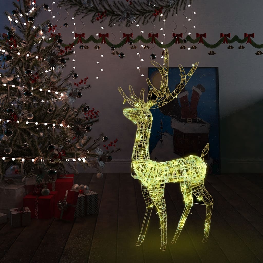 vidaXL Reindeer Christmas Decoration LEDs Pre-Lit Christmas Lighting Acrylic