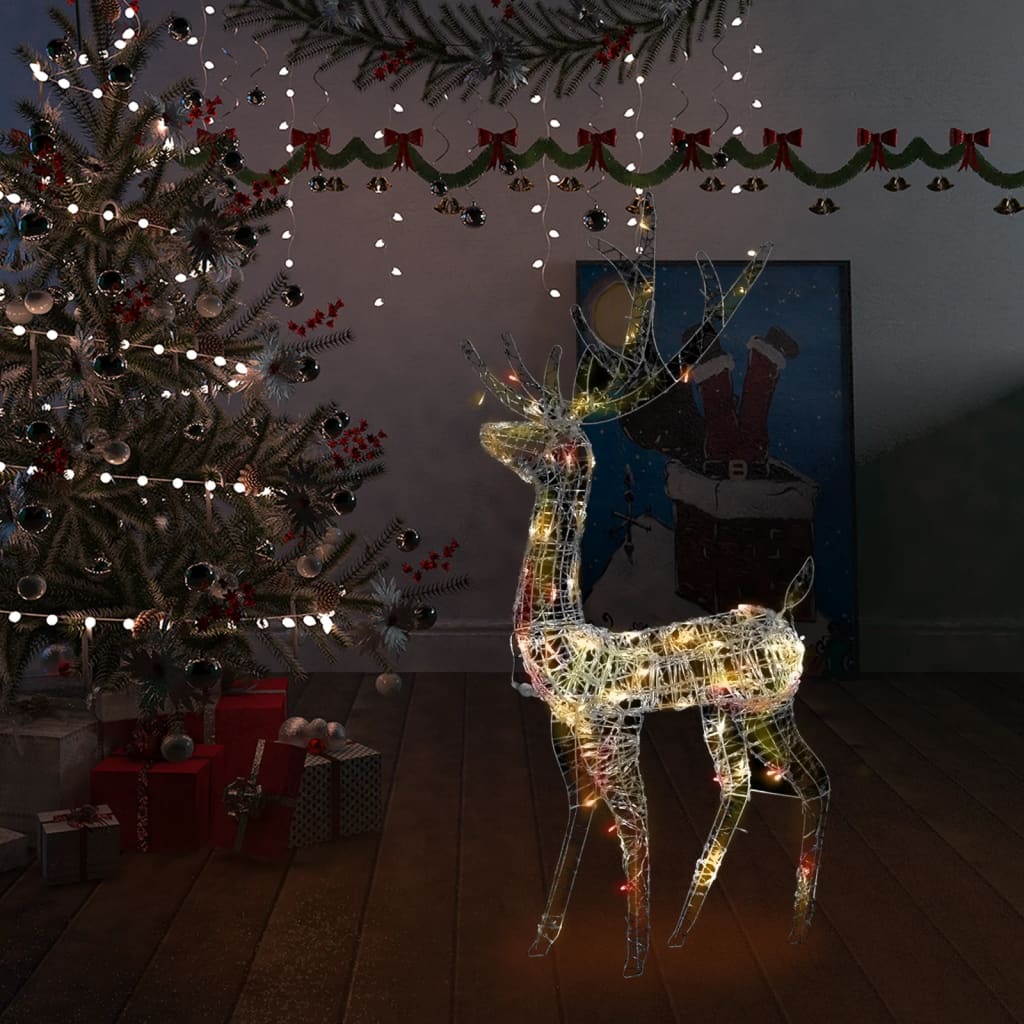 vidaXL Reindeer Christmas Decoration LEDs Pre-Lit Christmas Lighting Acrylic
