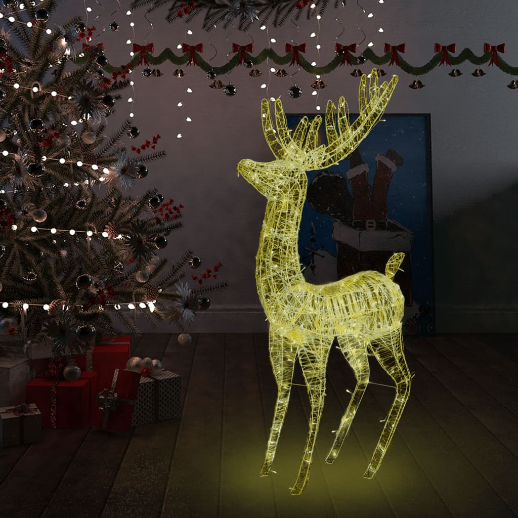 vidaXL Reindeer Christmas Decoration LEDs Pre-Lit Christmas Lighting Acrylic