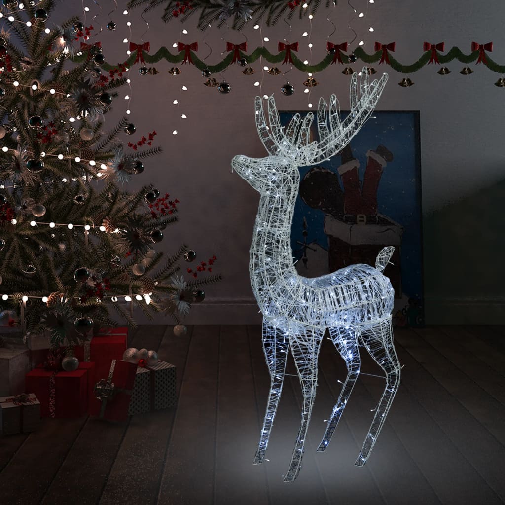 vidaXL Reindeer Christmas Decoration LEDs Pre-Lit Christmas Lighting Acrylic