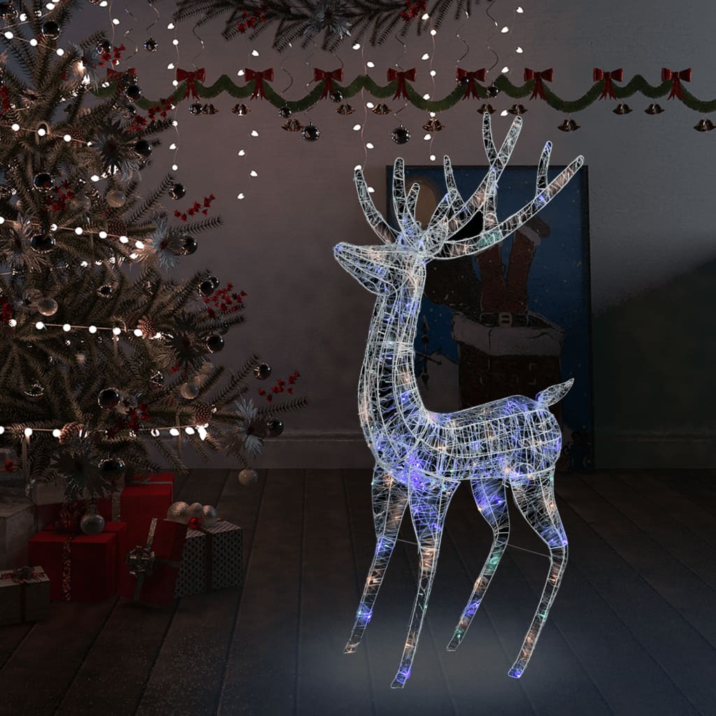 vidaXL Reindeer Christmas Decoration LEDs Pre-Lit Christmas Lighting Acrylic