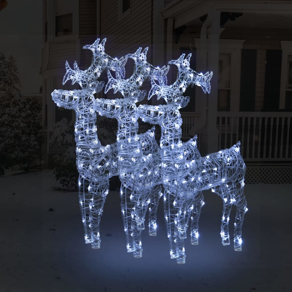 vidaXL Reindeer Christmas Decoration LEDs Pre-Lit Christmas Lighting Acrylic