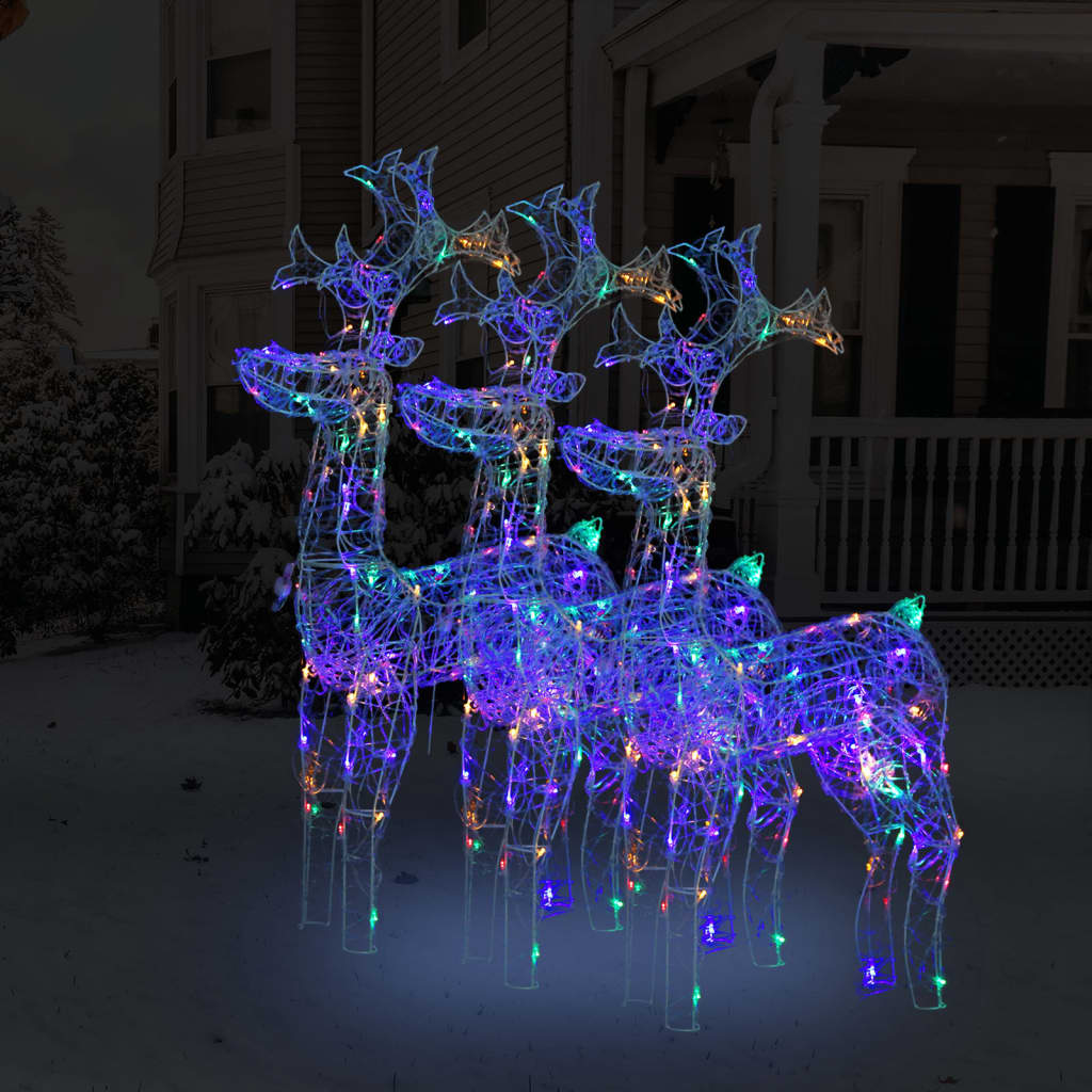 vidaXL Reindeer Christmas Decoration LEDs Pre-Lit Christmas Lighting Acrylic