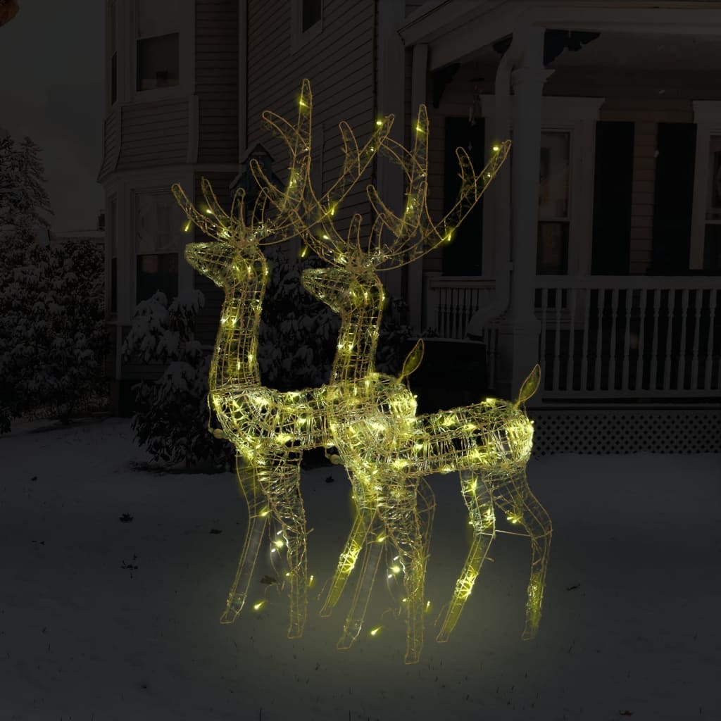 vidaXL Reindeer Christmas Decoration LEDs Pre-Lit Christmas Lighting Acrylic