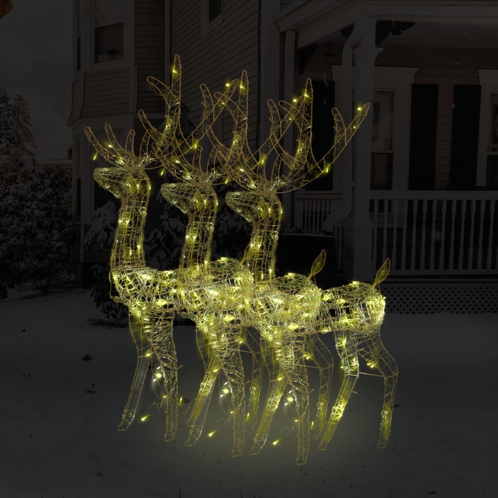 vidaXL Reindeer Christmas Decoration LEDs Pre-Lit Christmas Lighting Acrylic