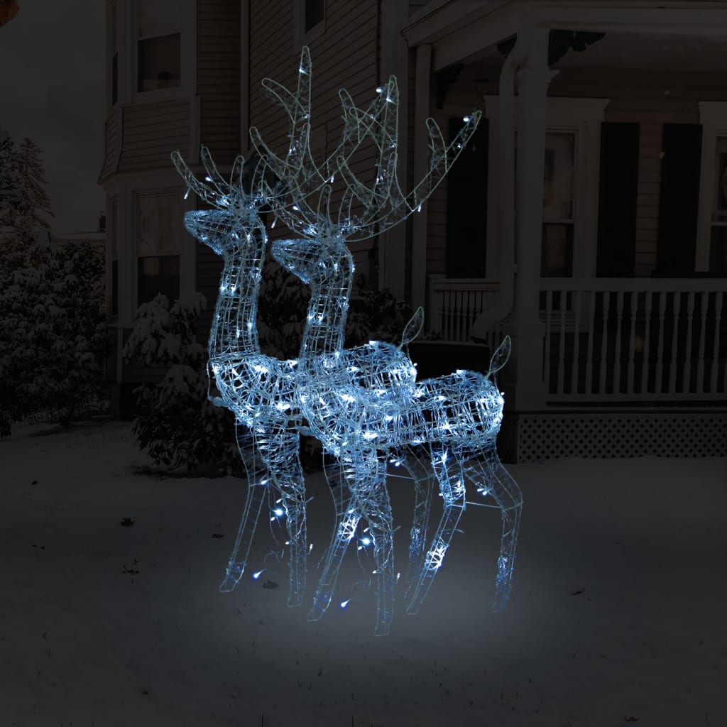 vidaXL Reindeer Christmas Decoration LEDs Pre-Lit Christmas Lighting Acrylic