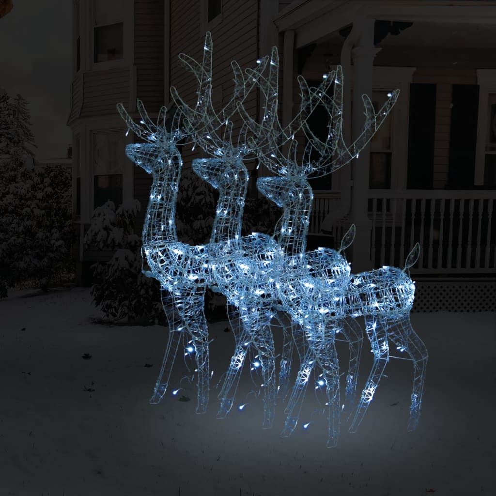 vidaXL Reindeer Christmas Decoration LEDs Pre-Lit Christmas Lighting Acrylic