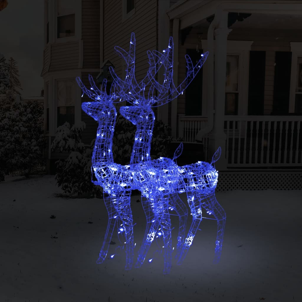 vidaXL Reindeer Christmas Decoration LEDs Pre-Lit Christmas Lighting Acrylic