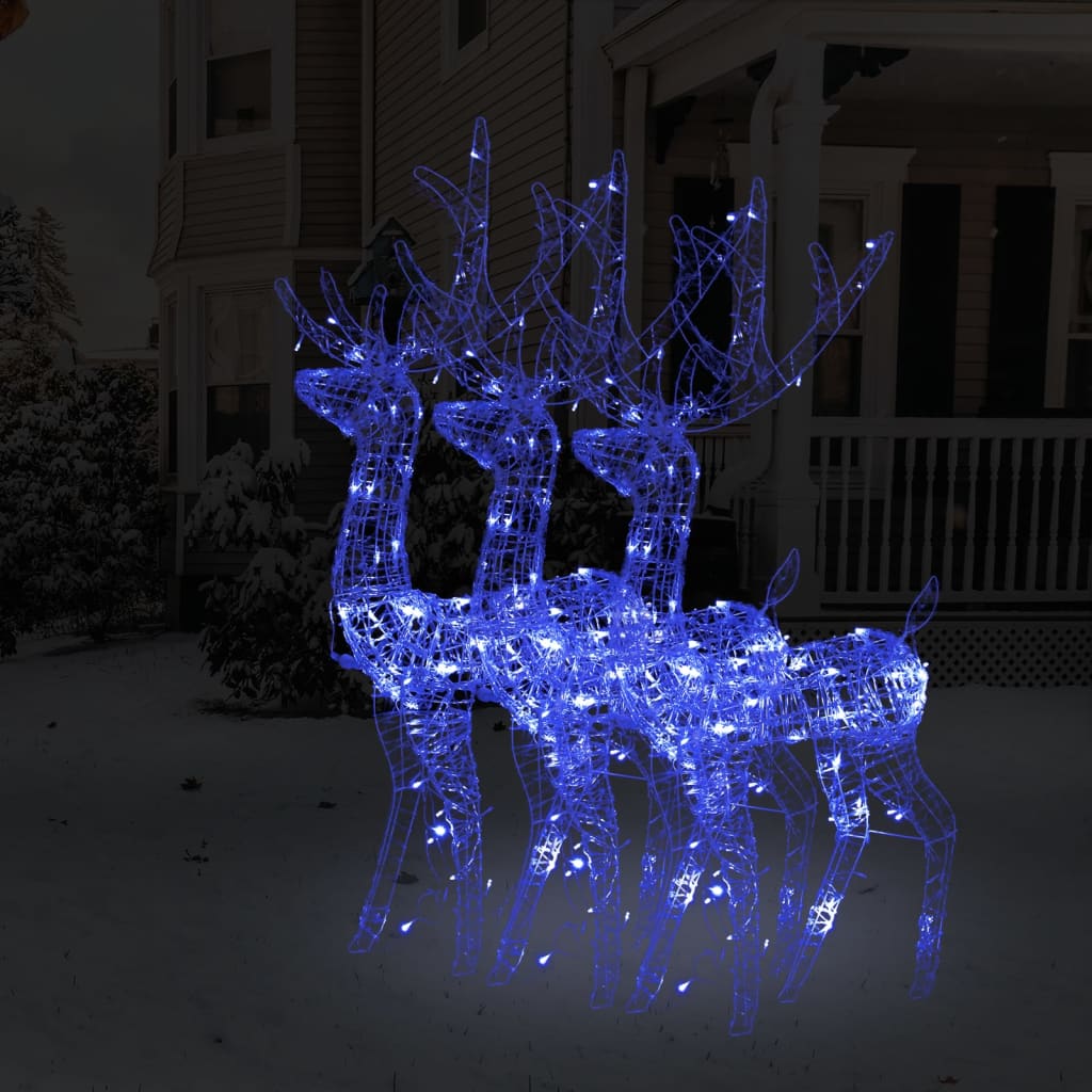 vidaXL Reindeer Christmas Decoration LEDs Pre-Lit Christmas Lighting Acrylic