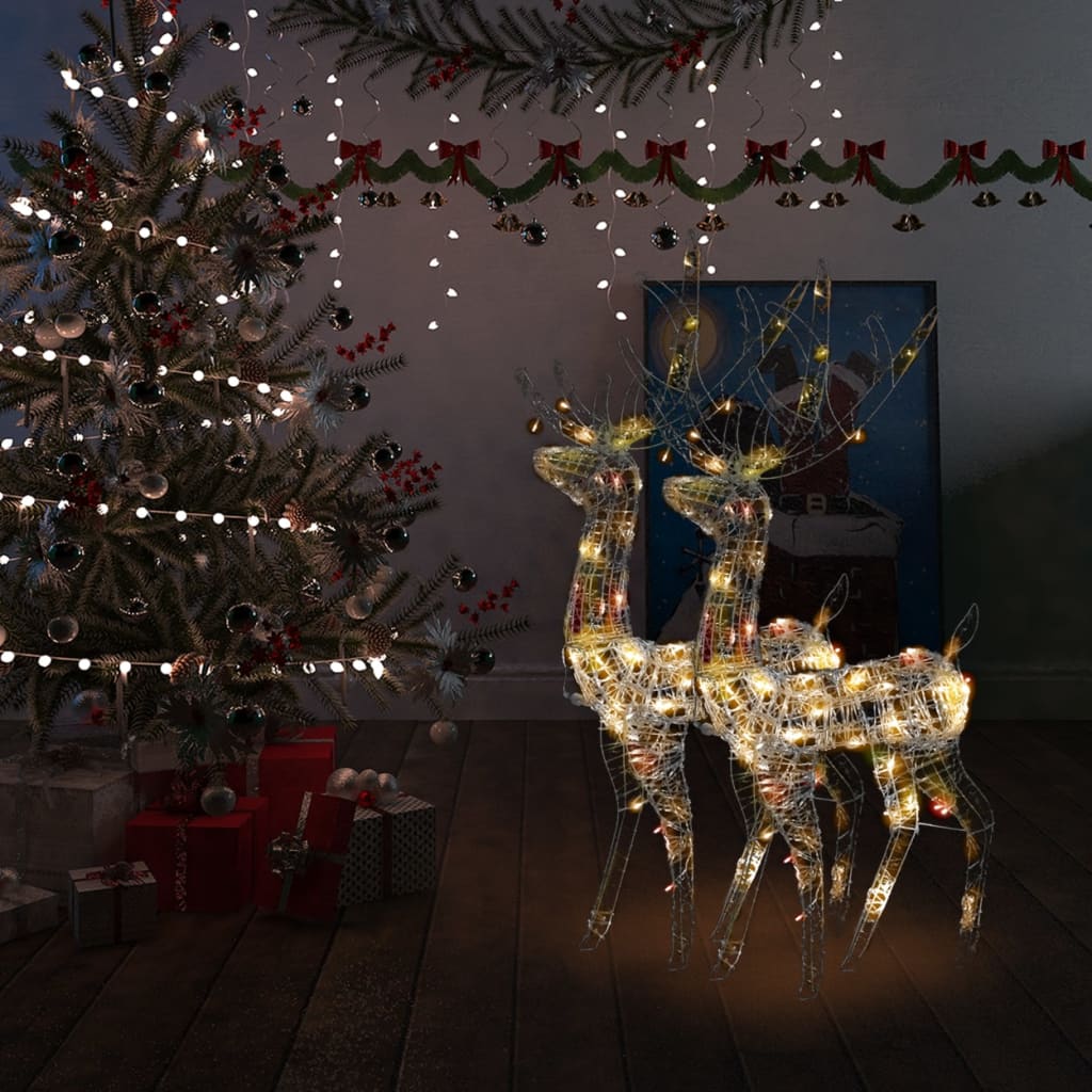 vidaXL Reindeer Christmas Decoration LEDs Pre-Lit Christmas Lighting Acrylic