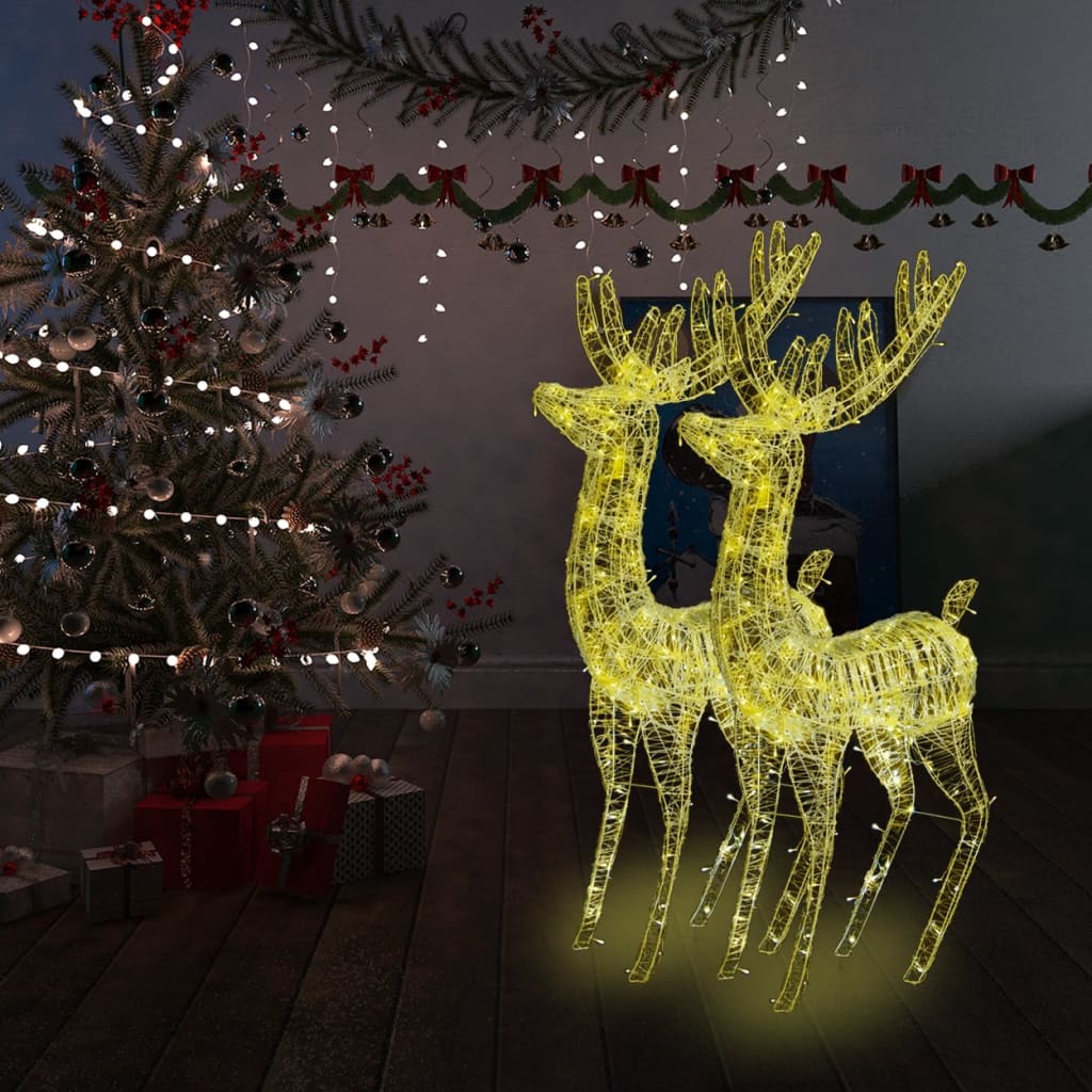vidaXL Reindeer Christmas Decoration LEDs Pre-Lit Christmas Lighting Acrylic