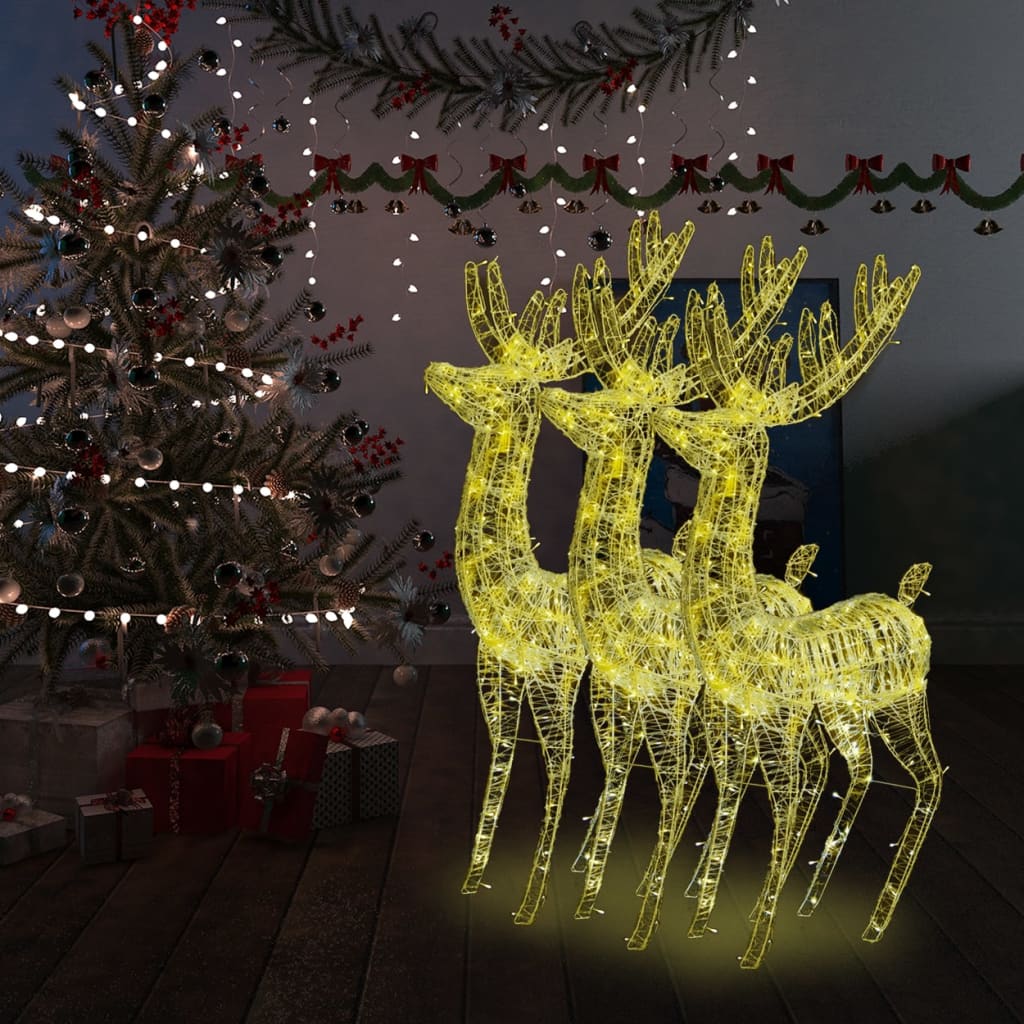 vidaXL Reindeer Christmas Decoration LEDs Pre-Lit Christmas Lighting Acrylic