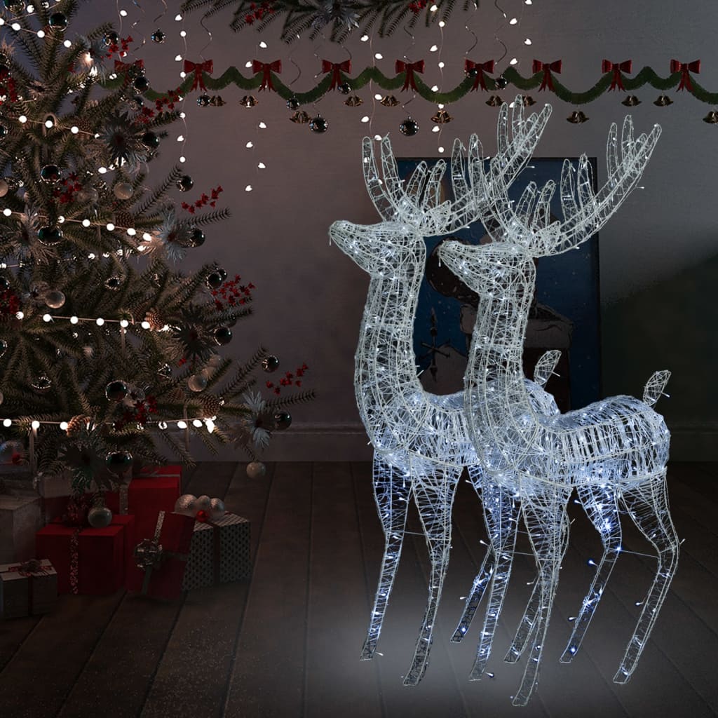 vidaXL Reindeer Christmas Decoration LEDs Pre-Lit Christmas Lighting Acrylic