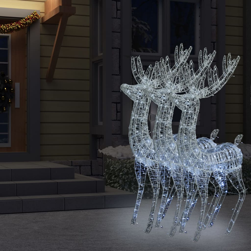vidaXL Reindeer Christmas Decoration LEDs Pre-Lit Christmas Lighting Acrylic