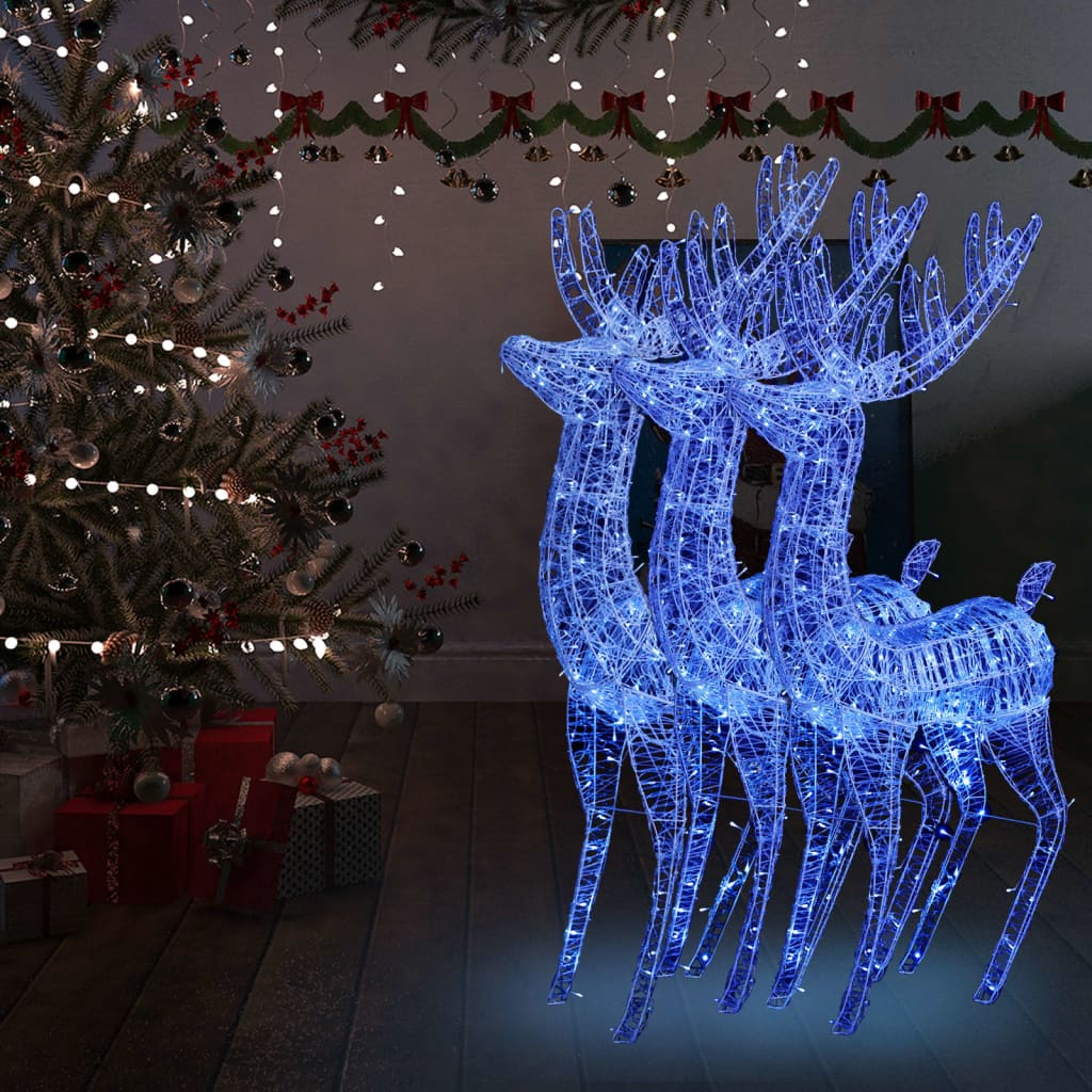 vidaXL Reindeer Christmas Decoration LEDs Pre-Lit Christmas Lighting Acrylic