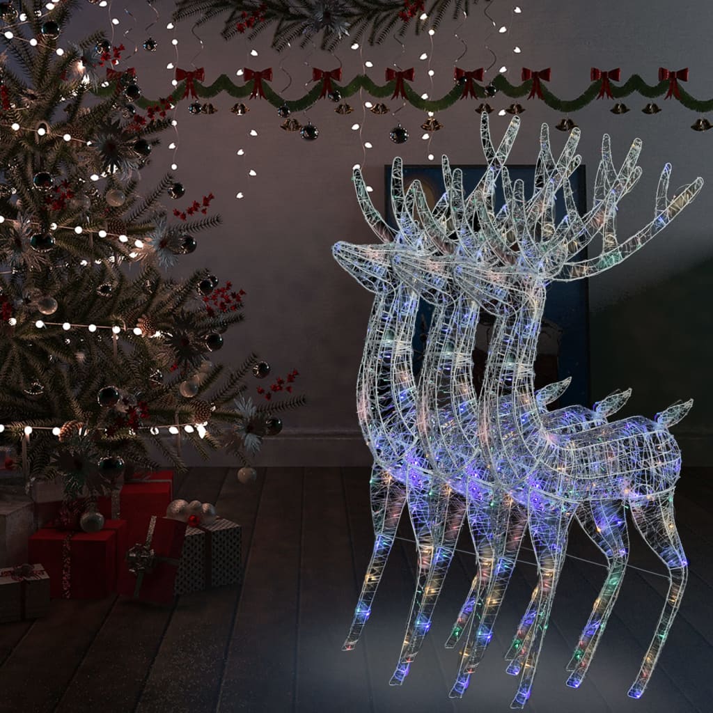 vidaXL Reindeer Christmas Decoration LEDs Pre-Lit Christmas Lighting Acrylic