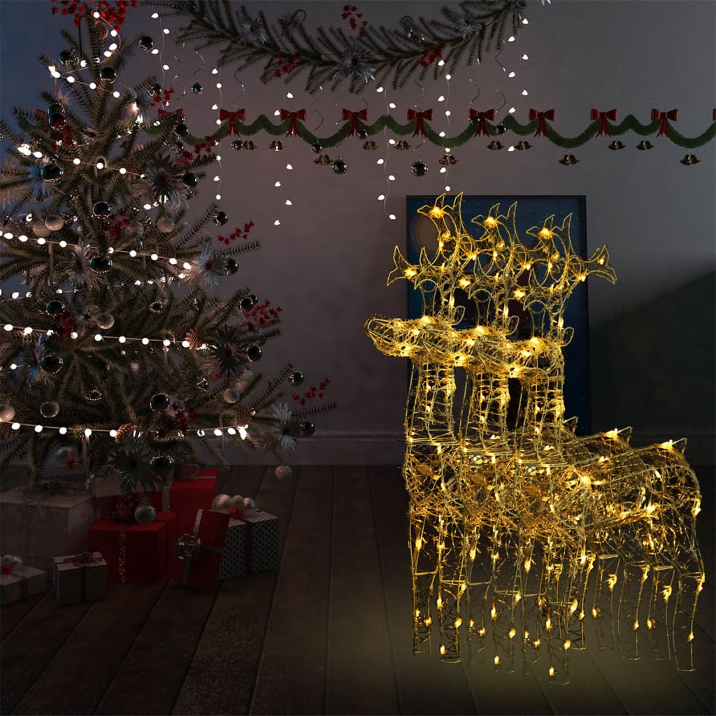 vidaXL Reindeer Christmas Decoration LEDs Pre-Lit Christmas Lighting Acrylic