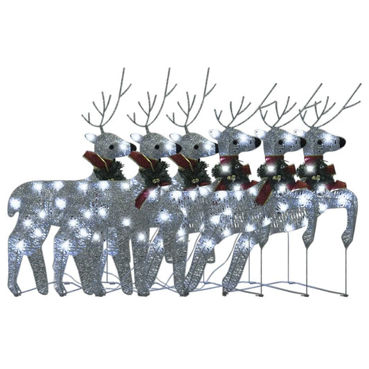 vidaXL Christmas Reindeers Decoration Christmas Lighting Display with LEDs