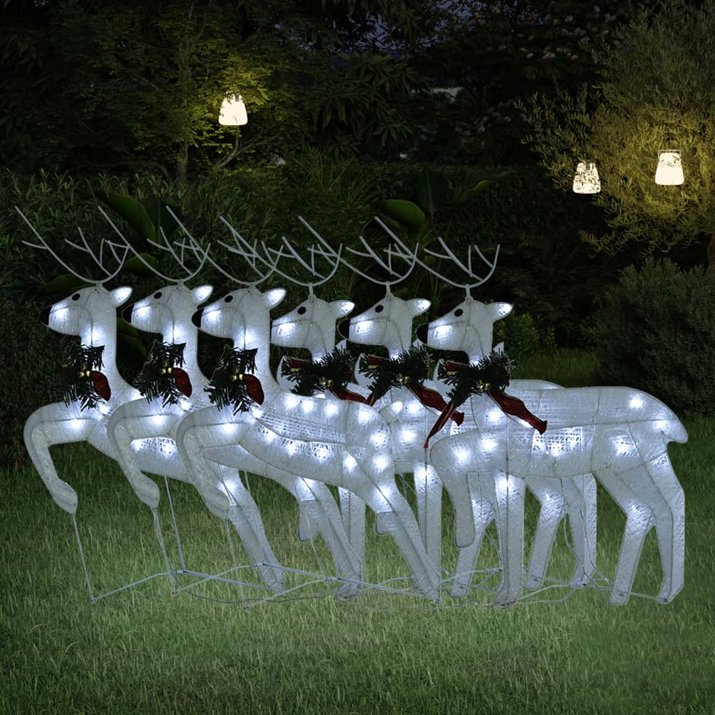 vidaXL Christmas Reindeers Decoration Christmas Lighting Display with LEDs
