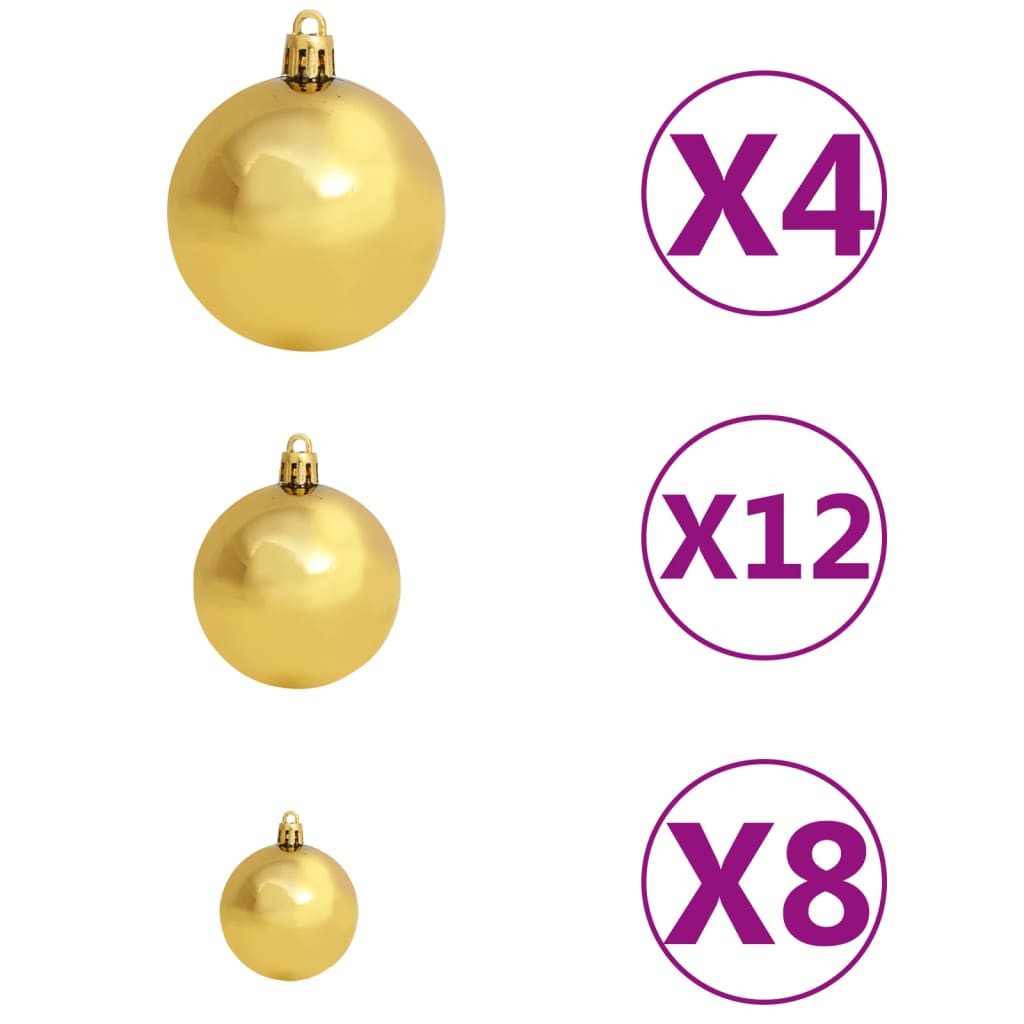vidaXL Christmas Ball 100 Piece Ornament for Christmas Tree Holiday Xmas Ball-4