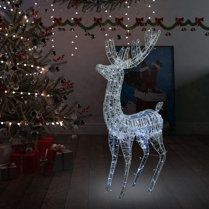 vidaXL Reindeer Christmas Decoration LEDs Pre-Lit Christmas Lighting Acrylic