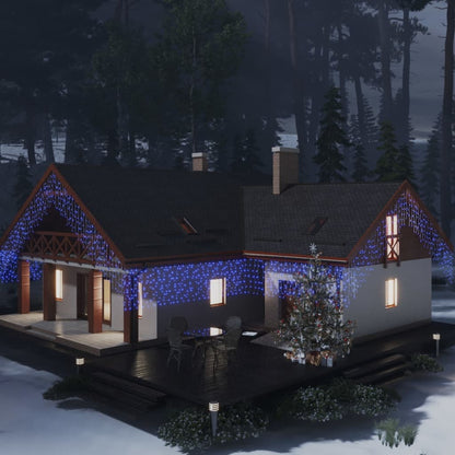 vidaXL Christmas Lighting Outdoor Xmas LED Curtain Icicle Lights with 8 Models