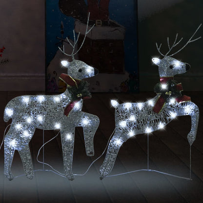 vidaXL Christmas Reindeers Decoration Christmas Lighting Display with LEDs