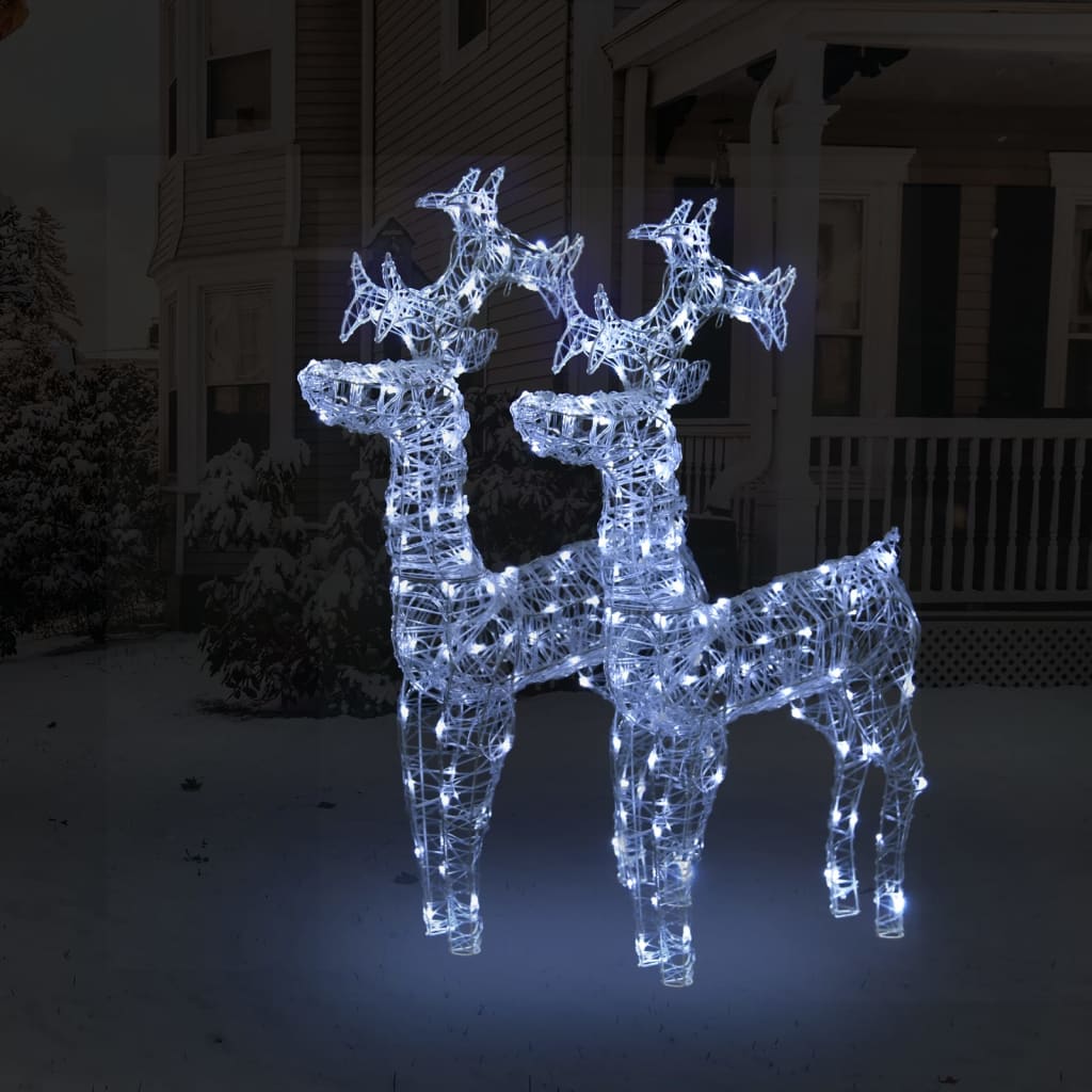 vidaXL Reindeer Christmas Decoration LEDs Pre-Lit Christmas Lighting Acrylic
