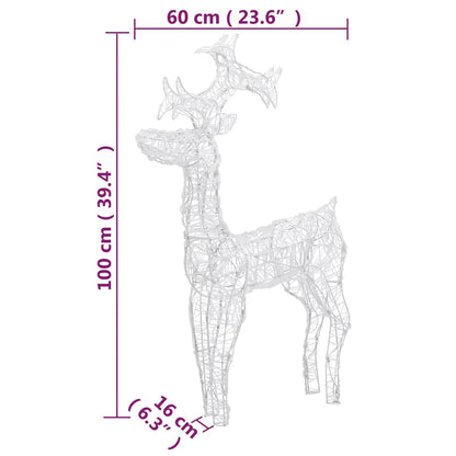 vidaXL Reindeer Christmas Decoration LEDs Pre-Lit Christmas Lighting Acrylic