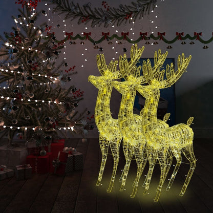 vidaXL Reindeer Christmas Decoration LEDs Pre-Lit Christmas Lighting Acrylic