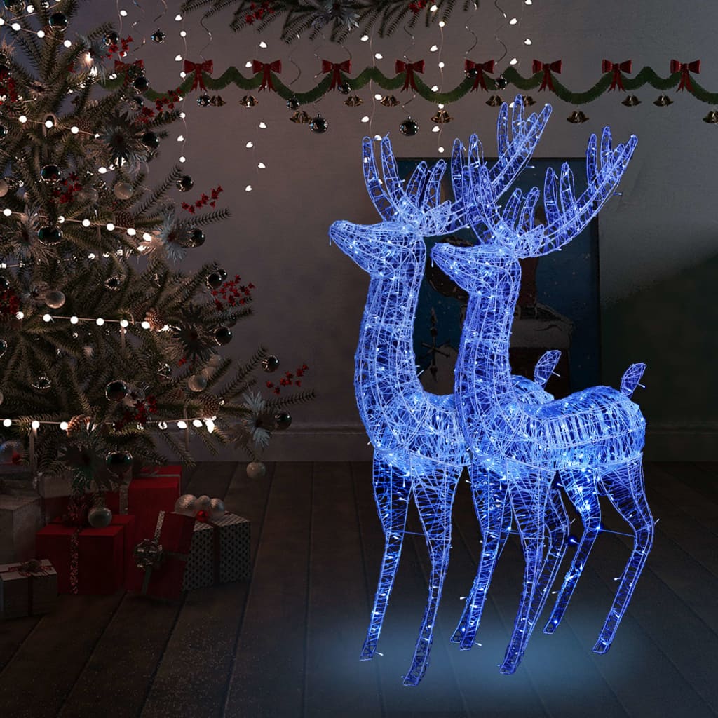 vidaXL Reindeer Christmas Decoration LEDs Pre-Lit Christmas Lighting Acrylic