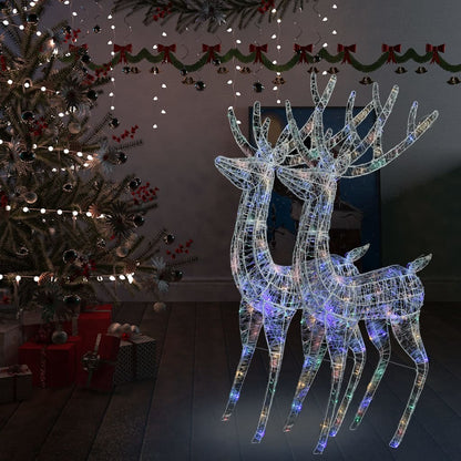 vidaXL Reindeer Christmas Decoration LEDs Pre-Lit Christmas Lighting Acrylic