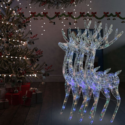 vidaXL Reindeer Christmas Decoration LEDs Pre-Lit Christmas Lighting Acrylic