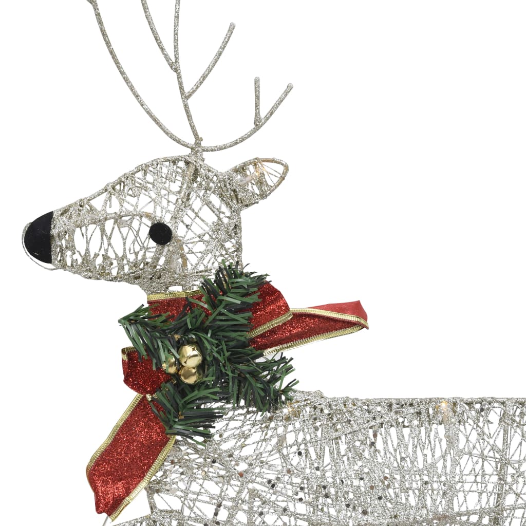 vidaXL Christmas Reindeers Decoration Christmas Lighting Display with LEDs
