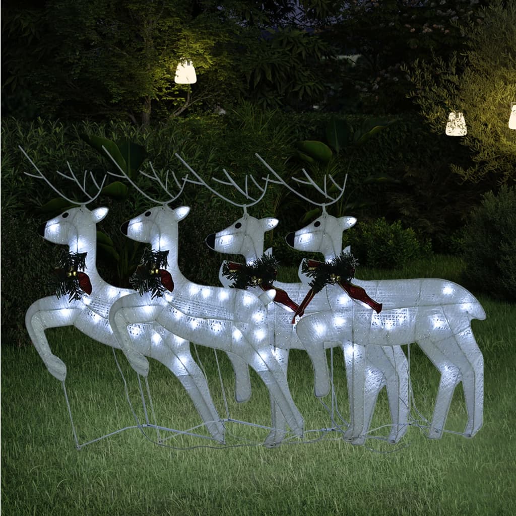 vidaXL Christmas Reindeers Decoration Christmas Lighting Display with LEDs