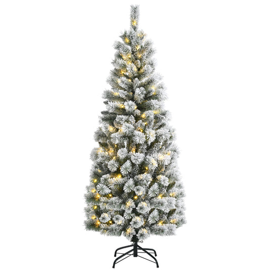 NNECW 1.8M Pre-lit Artificial Christmas Tree with 9 Lighting Modes and 200 Color Changing LED Lights for Decorations
