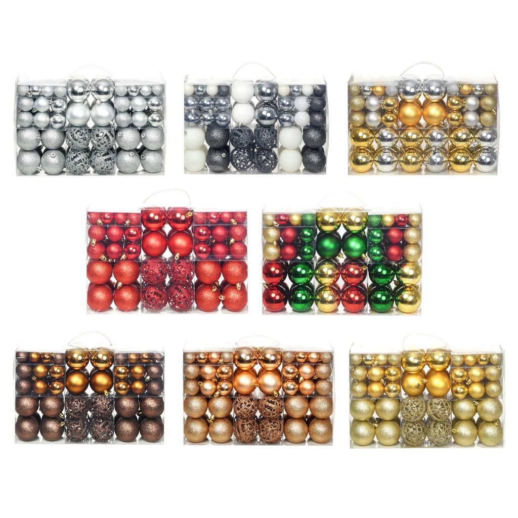 vidaXL Christmas Ball 100 Piece Ornament for Christmas Tree Holiday Xmas Ball-2
